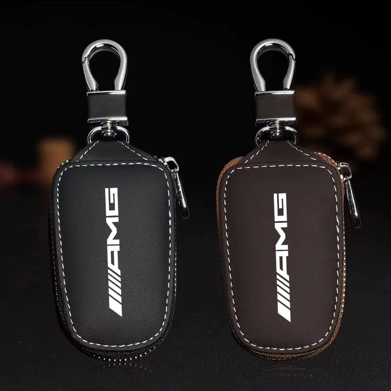 

Leather Key Wallet Car Key Bag Multi Function Key Case for Mercedes Benz AMG A B C M ML GLA GLE GLS E Class W176 W205 W166 W246