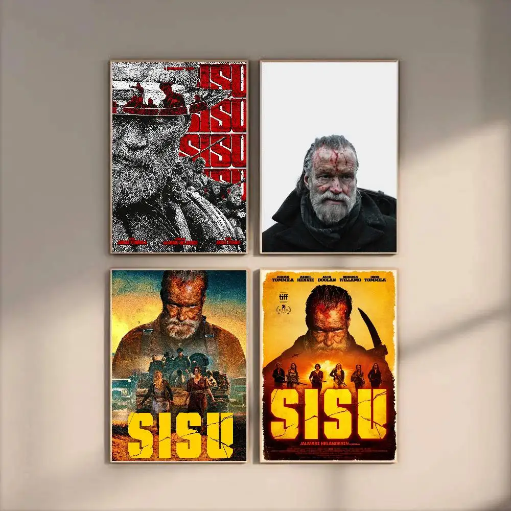 S-Sisu Popular Action Movies Poster Art Sticky Wall Waterproof Home Living Room Bedroom Bar Aesthetic Decoration