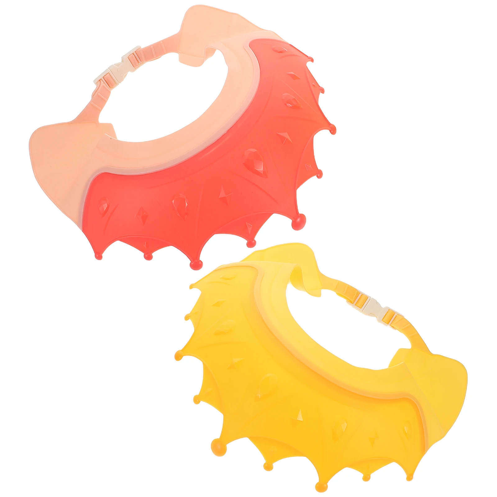 

2pcs Kids Bath Hat Baby Shower Cap Toddler Hair Washing Visor Adjustable Ear Covers Children 0 9 Years Soft Plastic Easy Clean