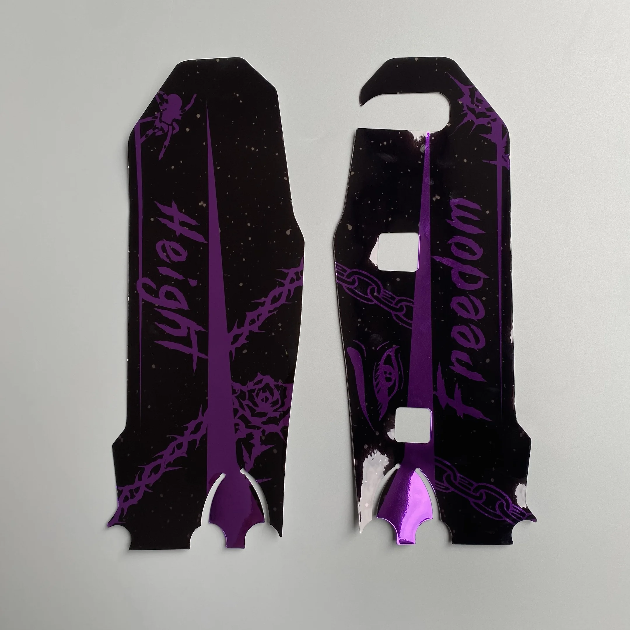 

JY RACING Fork Guards Silver Chrome Sticker Graphics for Ultra Bee / Ultra Bee R, Metallic Silver