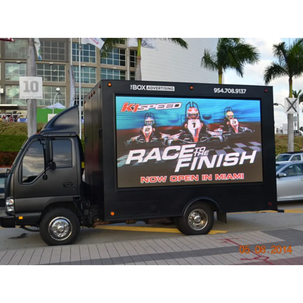 3 Side Outdoor Led Camioneta De Publicidad Vehicle Electric Screen Hd Electronic Digital Mobile Truck Advertising Display