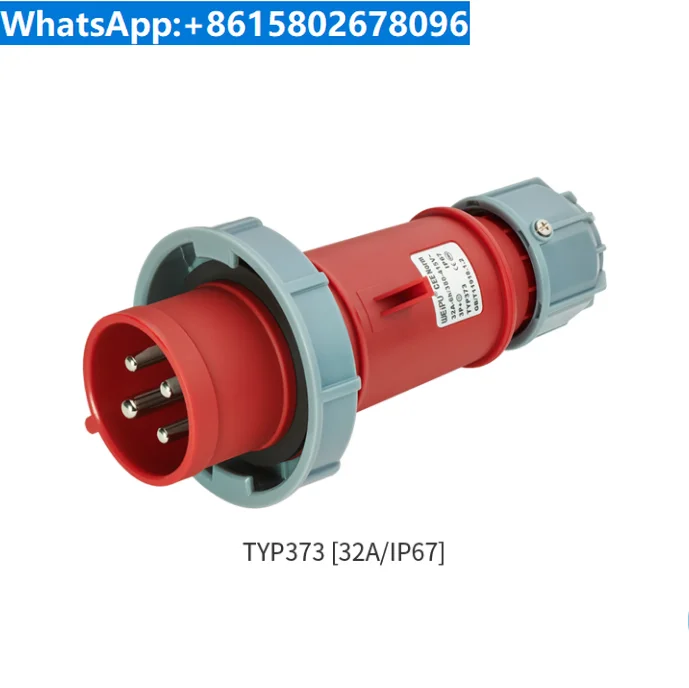 Industrial plug and socket TYP373 3819 2819 5819 32A4 core IP67