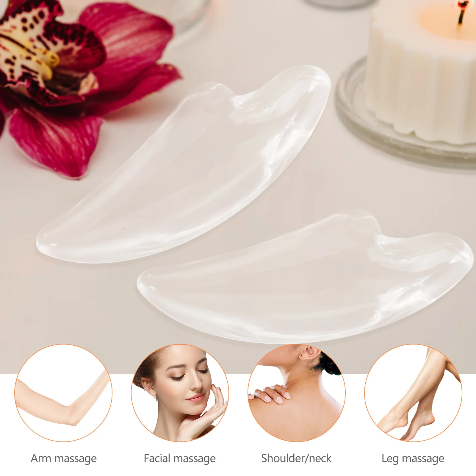 

Resin Gua Sha Tool Handcrafted Scraping Board For Face Neck Shoulder Massage Reusable Smooth Edge Comfortable Grip Durable