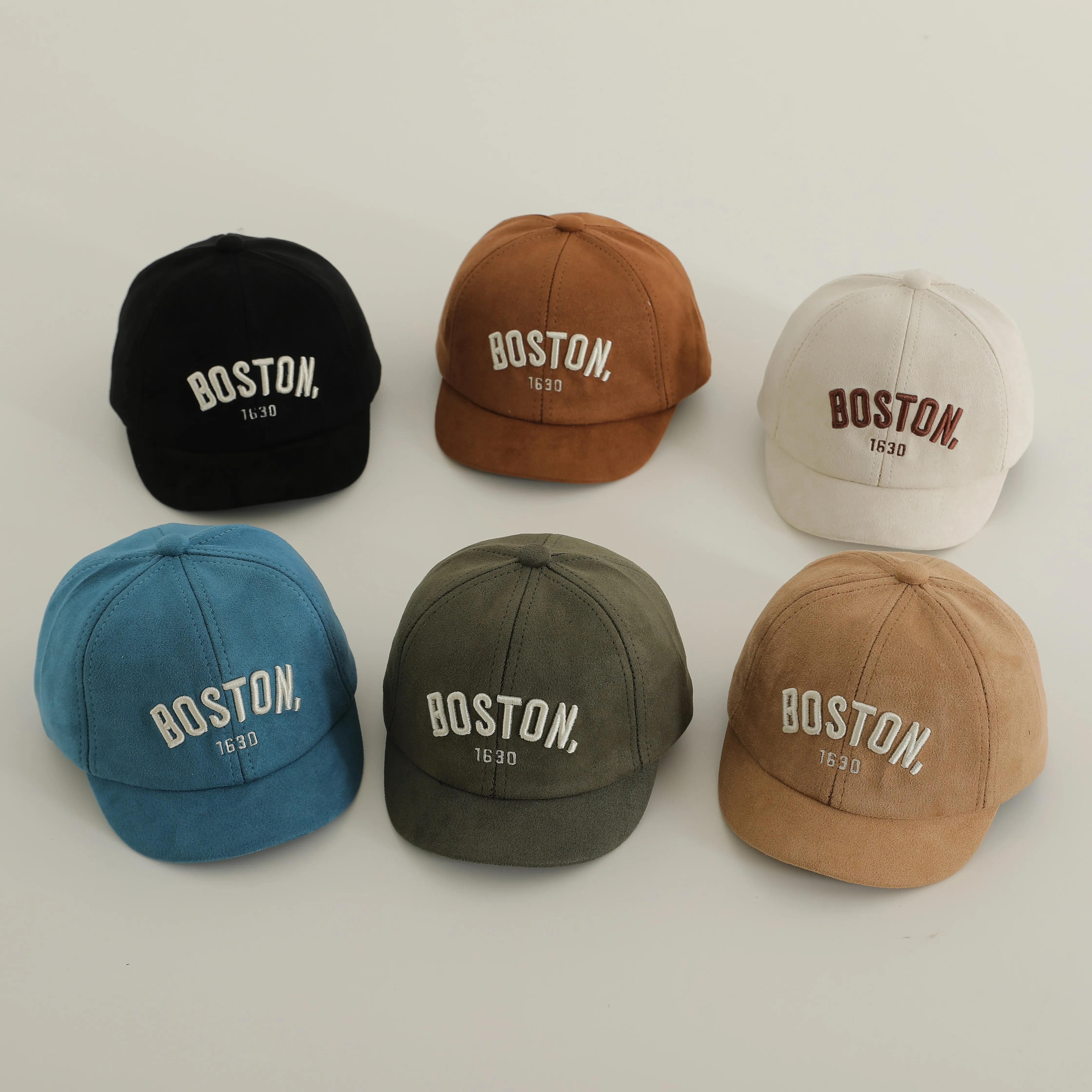

Korean Letter BOSTON Baby Baseball Cap Adjustable Embroidered Peaked Hat For Infant Autumn Soft Cotton Kids Boy Girl Sun Hats