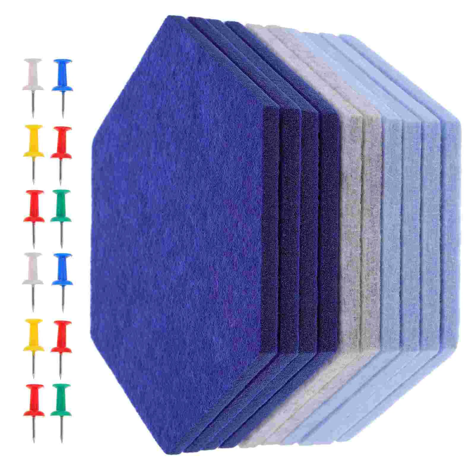 10 шт. настенная шестиугольная фетровая доска, офисная пробка для декоративных досок, плитка, булавка