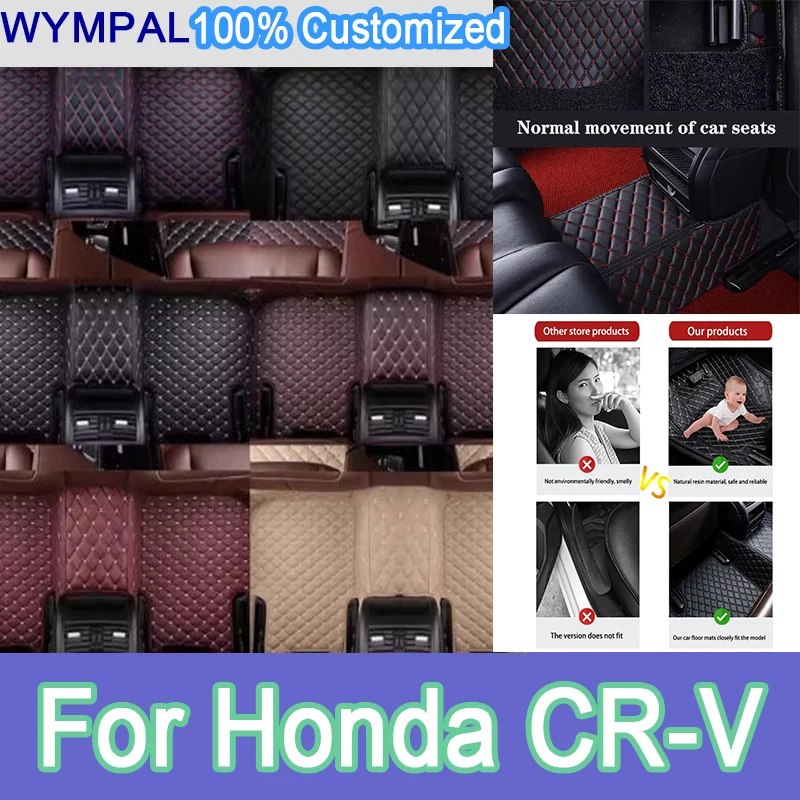 

Luxury Car Floor Mats For Honda CR-V CRV 2011 2010 2009 2008 2007 Auto Interior Carpets Custom Waterproof Leather Accessories