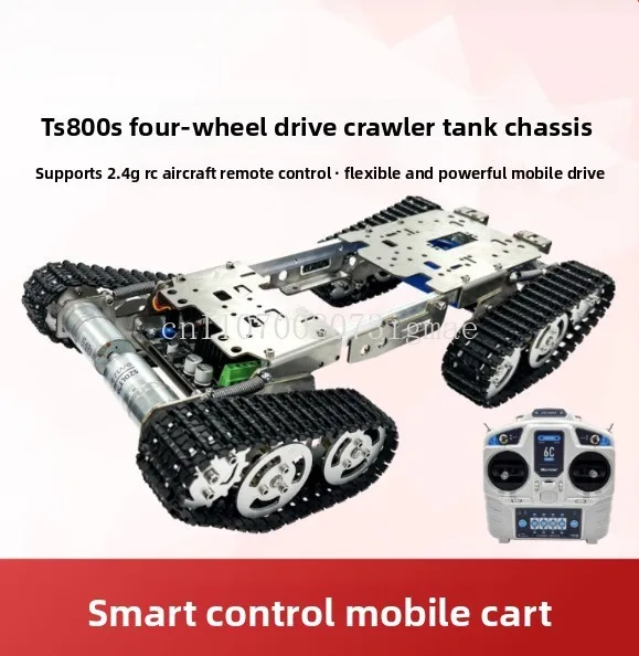 TS800S 2.4G remote control intelligent car, crawler obstacle-crossing robot, four-wheel drive mobile chassis