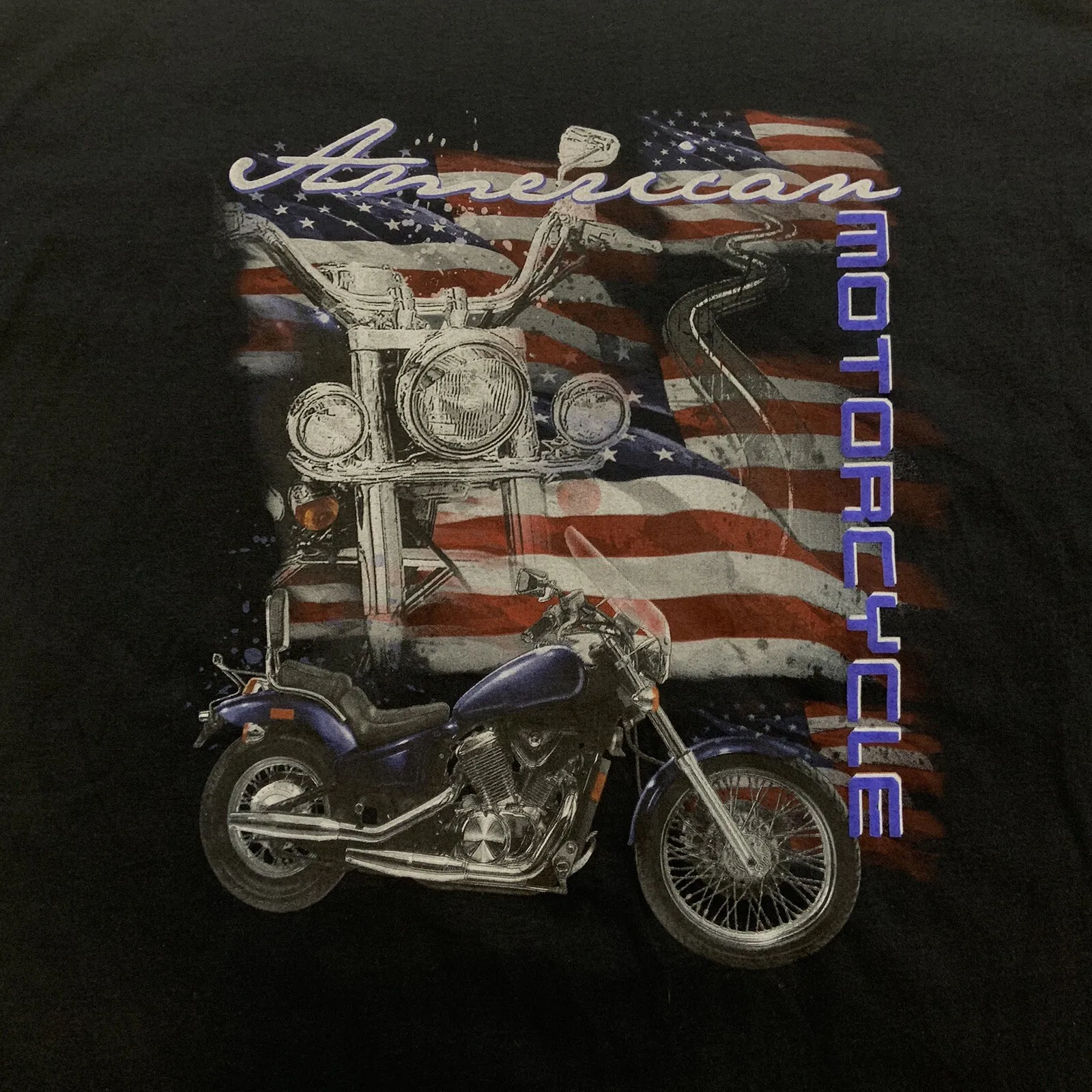 Classic American Motorcycles T-Shirt 100% Cotton O-Neck Short Sleeve Summer Casual Mens T-shirt Streetwear