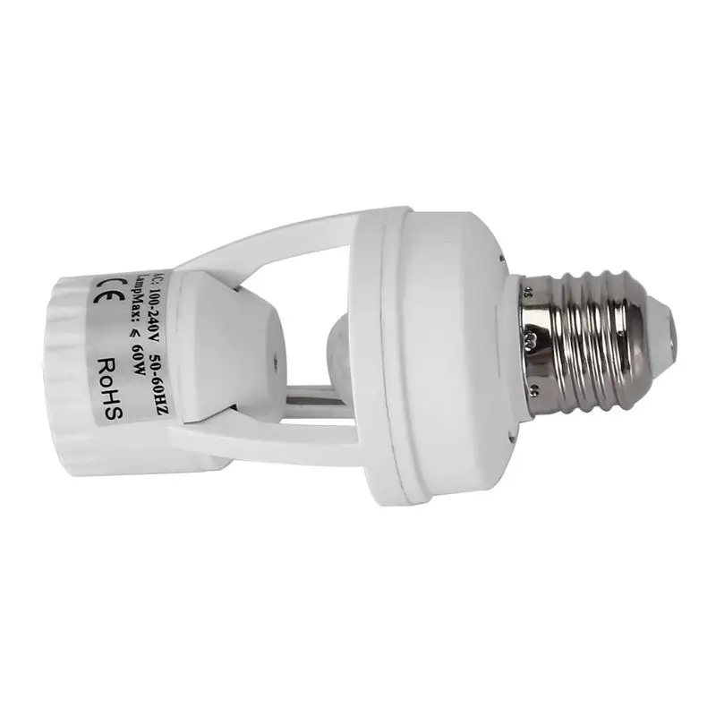 5X AC110-220V 360 Degrees Pir Induction Motion Sensor IR Infrared Human E27 Plug Socket Switch Base LED Bulb Lamp Holder