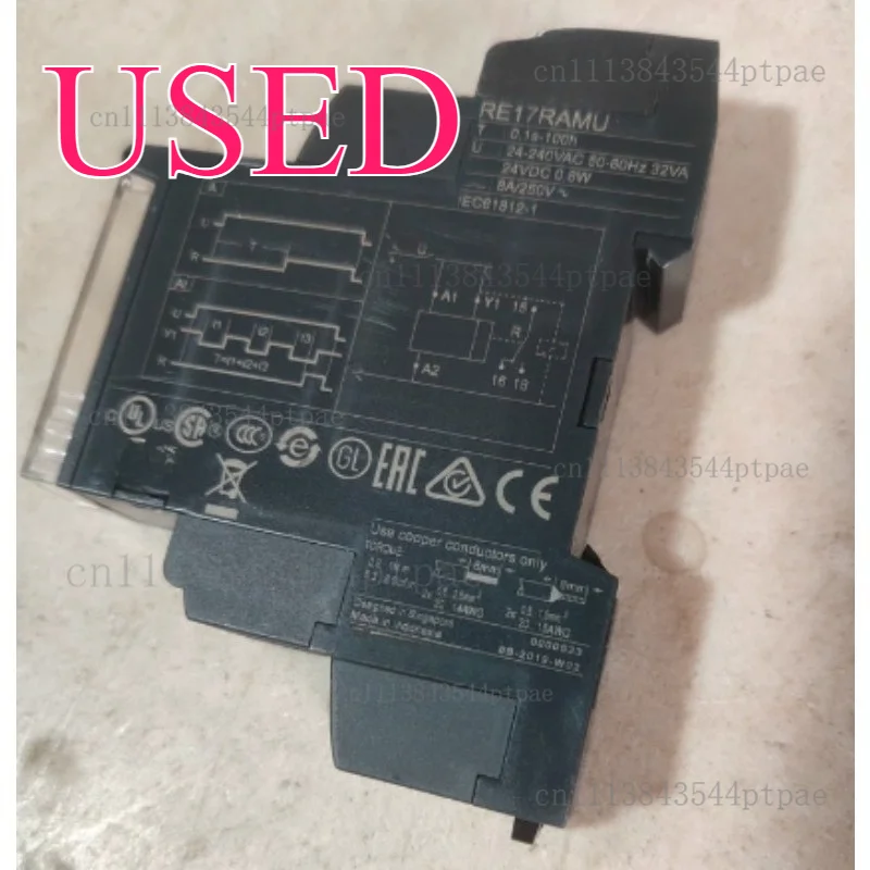 A time relay: re17ramu. 24vdc, power-on delay, adjustable from 1-100 hours. (real picture taken)