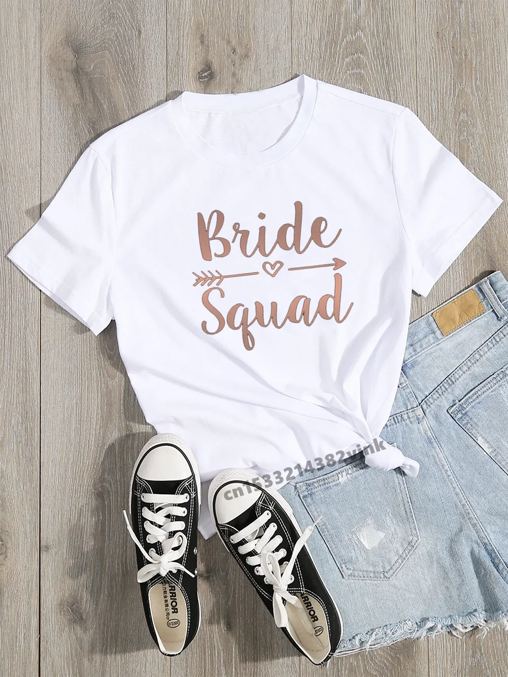 

Team Bride Smaid Bride Print Bachelorette Wedding Party Women T-shirt Casual ladies basic O-collar Short Sleeved T-shirts Girl