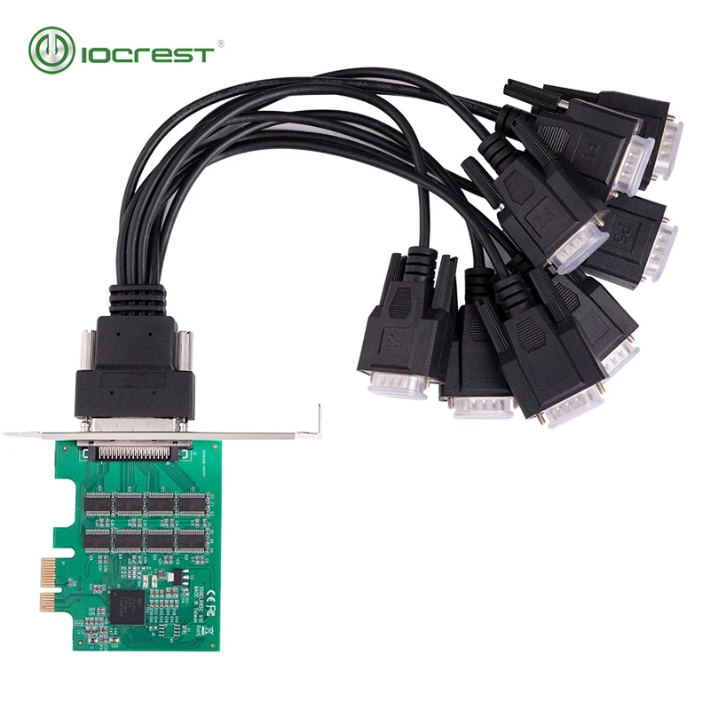 

IOCREST pcie 8 Ports RS232 DB9 Serial I/O Card PCI-Express Controller card Support Low Profile Bracket