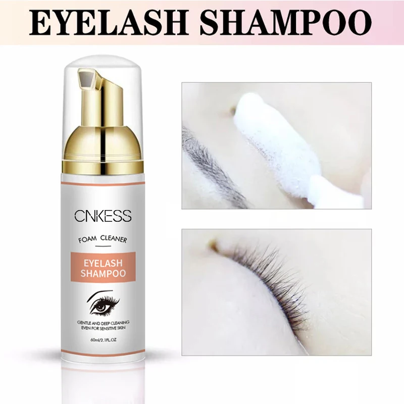 Wholesale Eyelash Extension High Quality 60ml Eyelash Shampoo Gentle Cleansing Mosse Transparent Gentle Eyalsh Foam Cleanser