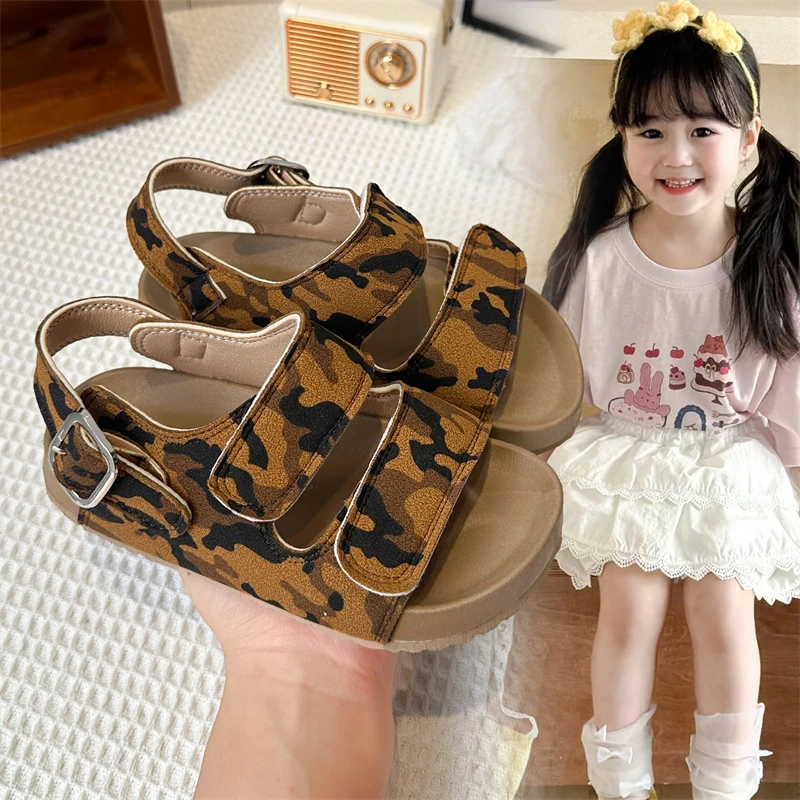 

Boys Sandals Summer Leather Kids Shoes Non-Slip Soft Sole Toddler Beach Footwear Outdoor Walking Sneakers for Children Shoes