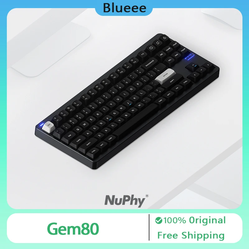 

NuPhy Gem80 Mechanical Keyboard Kits Aluminium Alloy Wired Gaming Keyboard Customized Ergonomics Hot Swap Pc Gamer Accessory