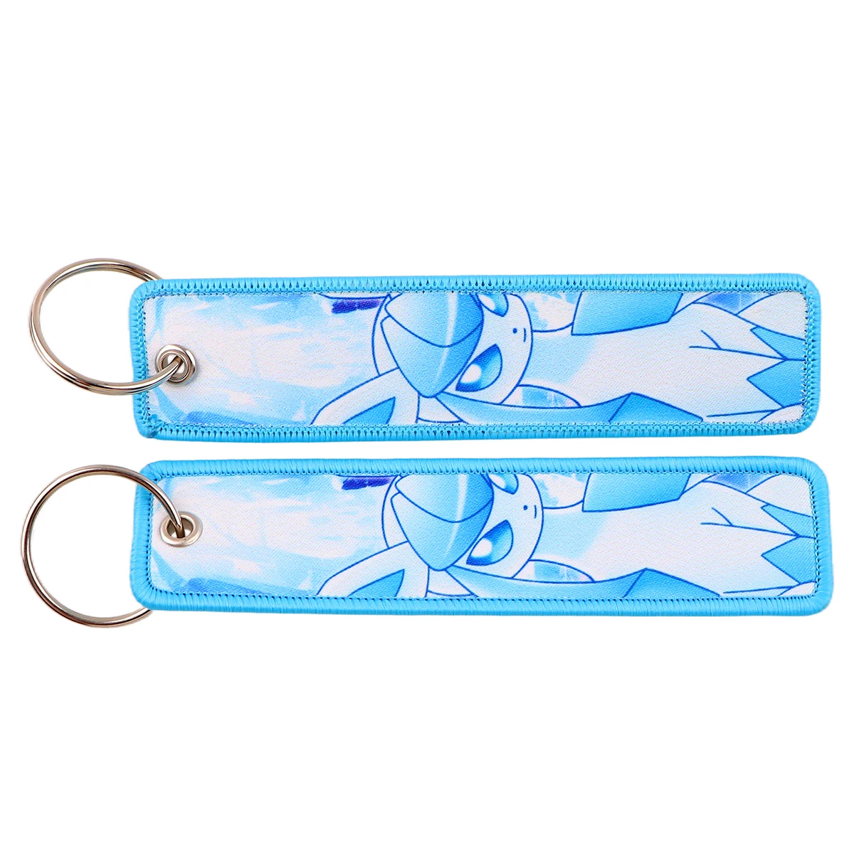 Kawaii Anime Character Embroidery Key Fobs Key Tag Motorcycles Cars Backpack Keychain For Friends Fashion Key Ring Gifts Cosplay