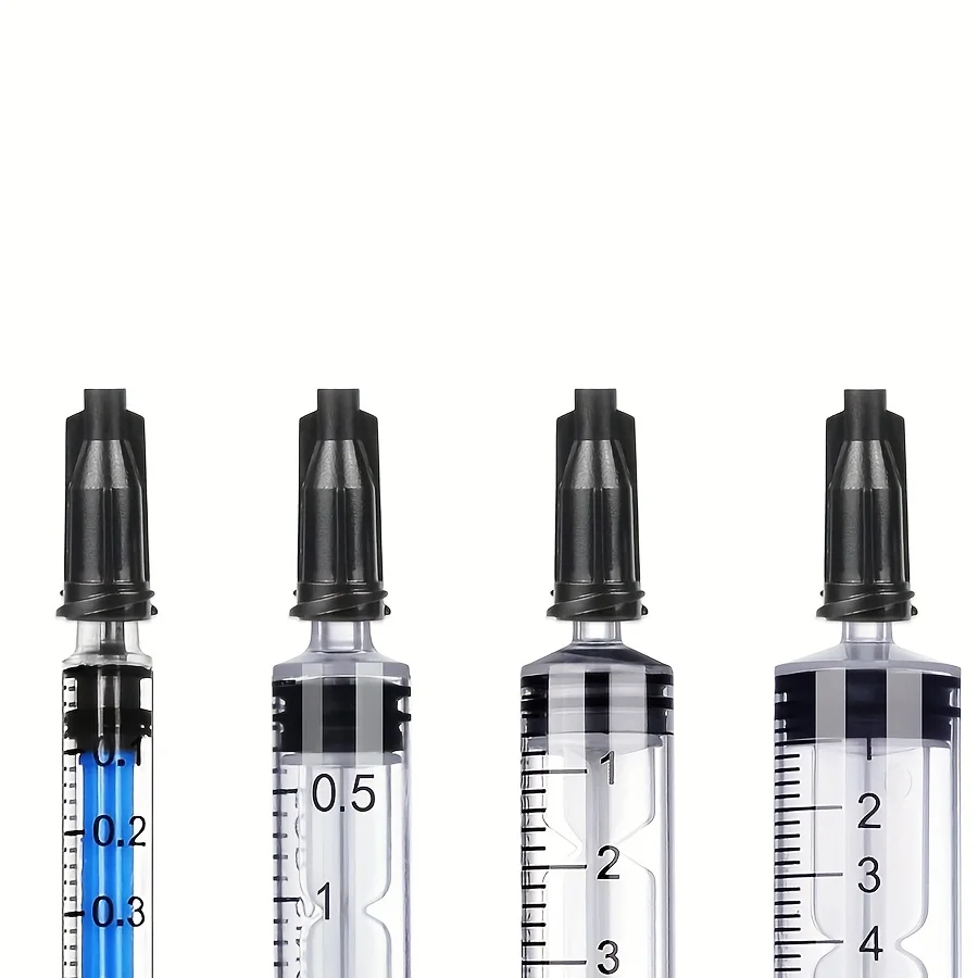 20 قطعة 1 مل/3 مل/5 مل/10 مل حقنة مع غطاء للغراء، توزيع السوائل والقياس، تغذية أغذية الحيوانات الأليفة، خراطيش إعادة التعبئة، إلخ