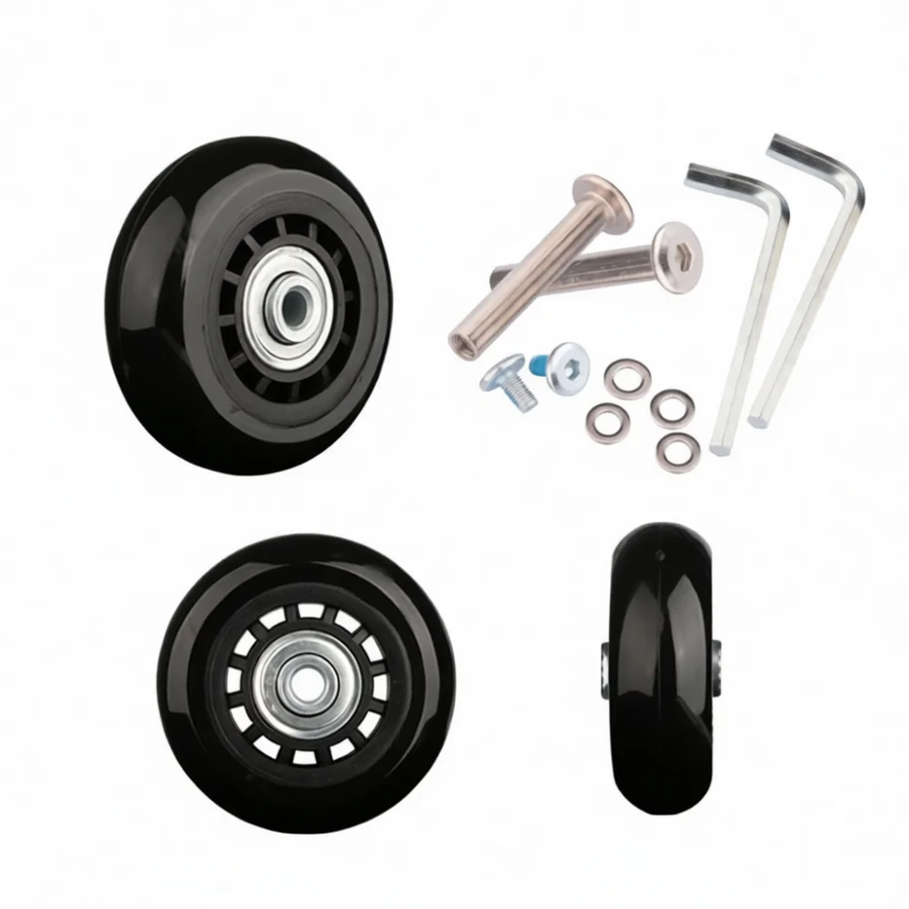 Repair Accessories Suitcase Wheels Replacement Rubber Casters Silent Wear Resistant Universal Rolling Luggage Trolley Parts
