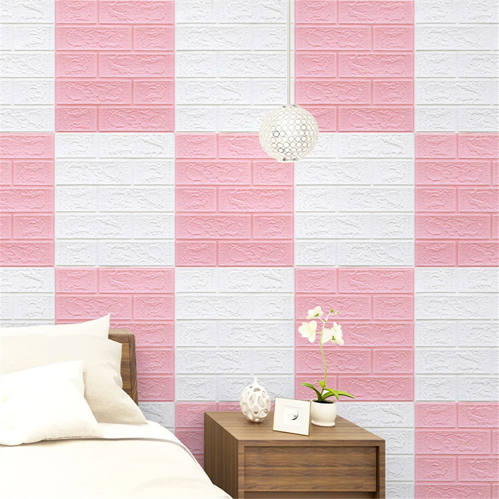 35x30cm 3D Wall Stickers Imitation Brick Home Decoration Wallpaper Living Room Self Adhesive Foam Wall Sticker DIY Bedroom Decor