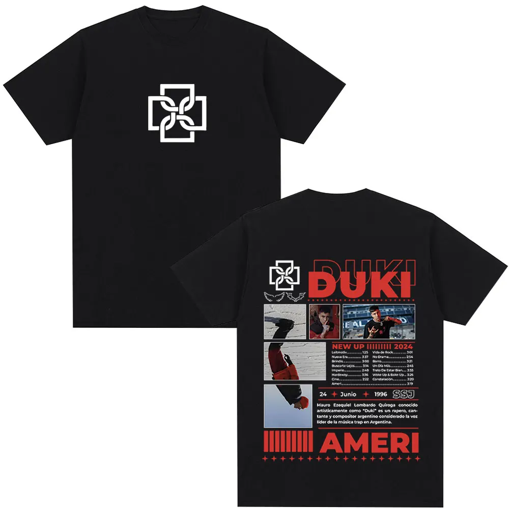 Rapper Duki Ameri Tour 2025 T-shirt Men Women Clothing Cotton Casual Oversized T-shirts Fashion Hip Hop Short Sleeve Tee Shirt