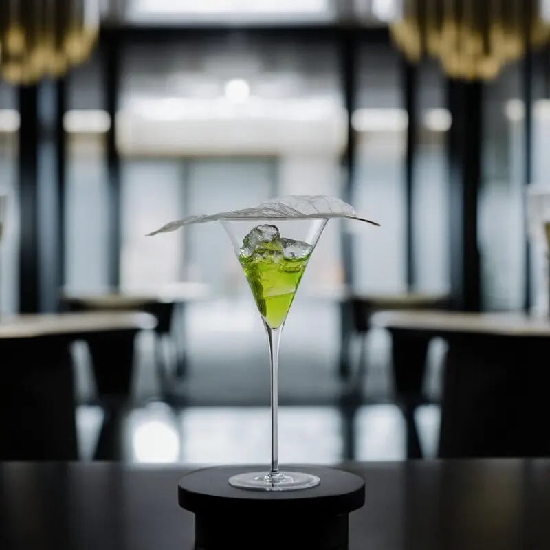Kimura Konisches Dreieckiges Martini-Glas Leichtes und Dünnes Bleifreies Kristallglas Einzigartiges Cocktailglas