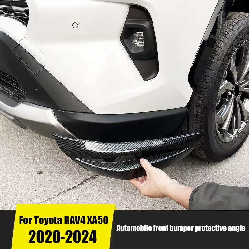 

Front bumper protective angle For Toyota RAV4 XA50 2020 2021 2022 2023 2024 ABS material exterior protective parts