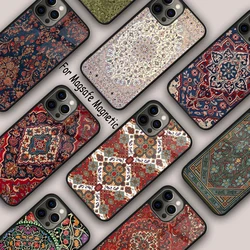 Persian rug art Magnetic Phone Case For APPLE iPhone 17 Air 16 14 13 12 Pro Max 15 Plus Wireless Charge With MagSafe Cover