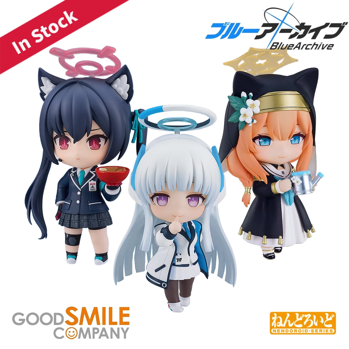 

Original Genuine Good Smile Company Action/Dolls Nendoroid (#2437) (#2745) (#2596) Blue Archive Noa Mari Serika H=100mm Figure