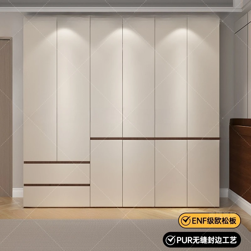 Armario para el hogar, dormitorio, tablero grueso de 18mm, armario combinado con mango libre segmentado