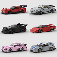 MOC City Speed Champions Sport Racing Model Building Blocks Bricks Famous Convertible Race Car Rally Vehicle Supercar Technical