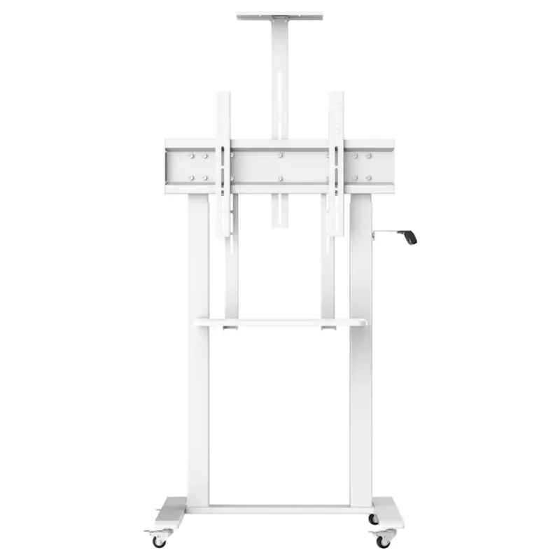 Heavy Duty Electric TV Stand Floor Rolling Cart Single Motor Height Adjustable Base for 32 to 90 Inch Television Mobile Mount
