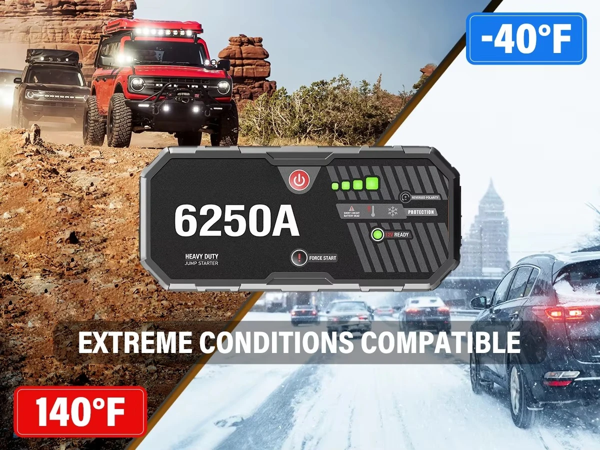 Portable Car Starter Power Bank 6000A Multifunctional Battery Booster Car Jumper Car Starter