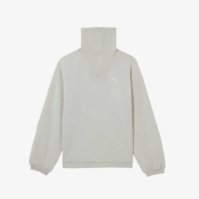 Puma genuine warm spring women's casual knitted high neck half zip hoodie 631308-87