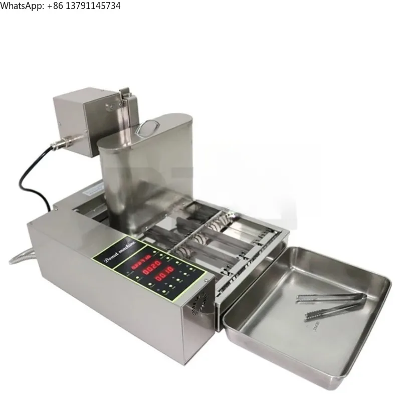 

4 Rows Mini Donut Maker Machine Donut Electric Frying Automatic Digital Doughnut Making Donut Fryer Machine
