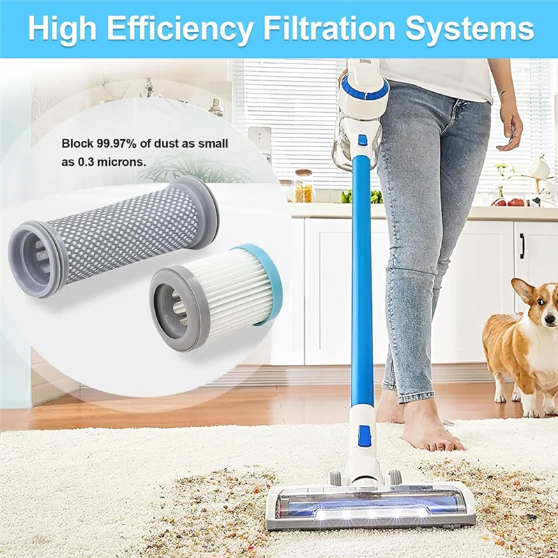 Kit de filtro de substituição A01V para A10/A11, PURE ONE S11/S12, PWRHERO11 - Inclui 4 pré-filtros e 2 filtros HEPA