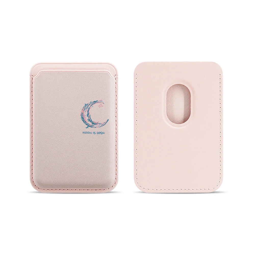 Minimalistisches Kunst-Mond-Leder-Kartenetui, Telefonkartenhalter für Magnetische Hülle, Geeignet für alle iPhone Magsafe Karten-Handyrückseiten-Taschen – Detail 16