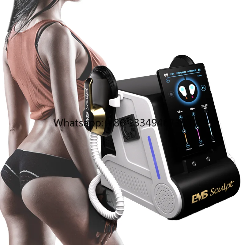 

Профессиональный аппарат для контурирования тела, 2 ручки для подтяжки ягодиц, улучшения тонизирования мышц, технология EMS