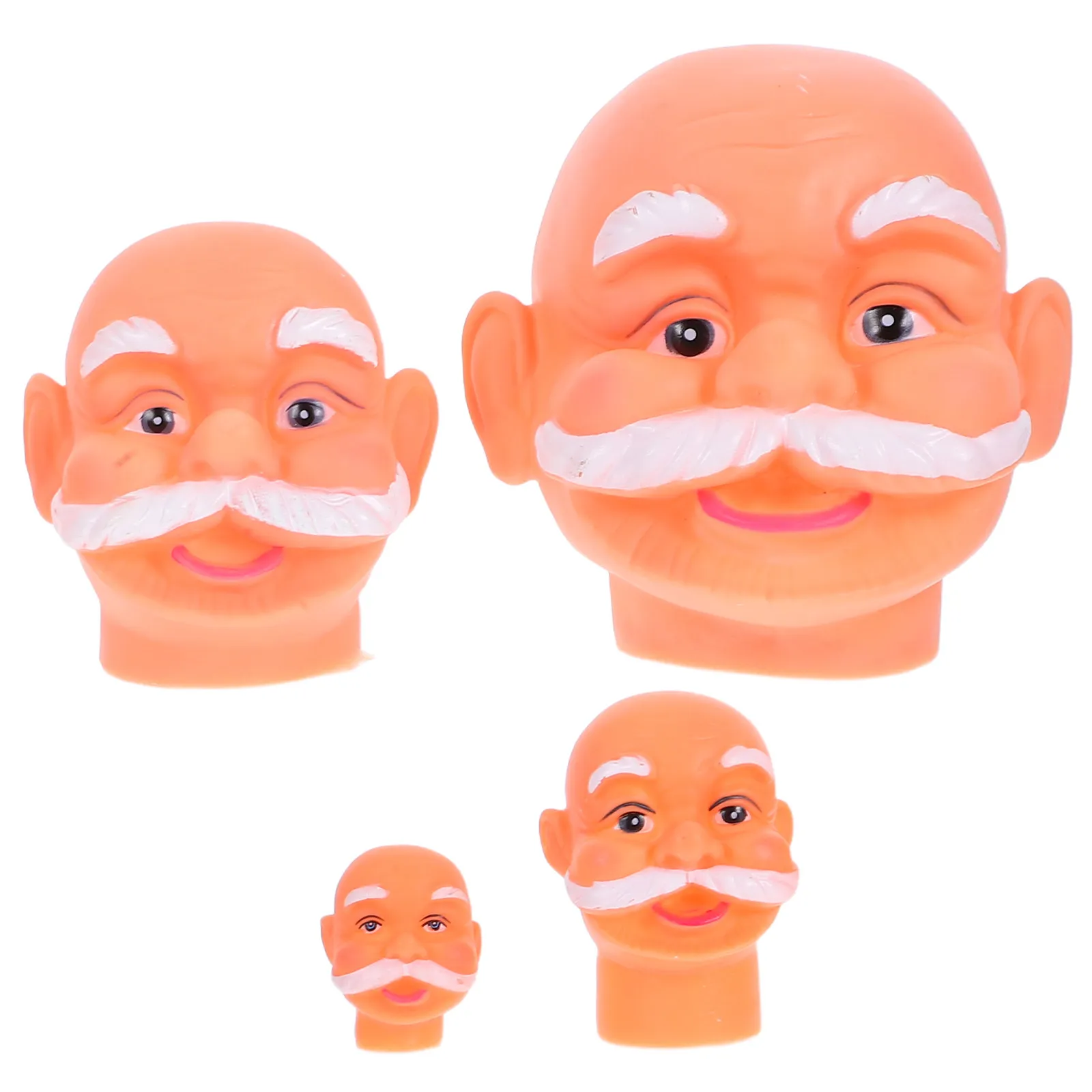 

4Pcs Santa Claus Head DIY Vinyl Craft Kit Lifelike Holiday Decoration Christmas Ornament Making Festive Home Decor Supplies