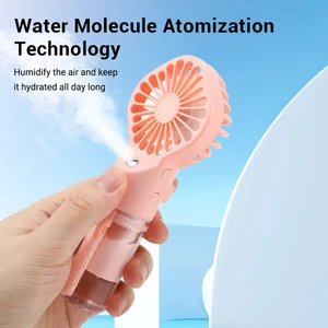Xiaomi-Portable Water Flow Smithing, USB, Portable, Mini, Silent, Air Cooling, 4 Speeds, Humidification Spray, Home, Office 6 Main Sales Humidifier Fan - №4