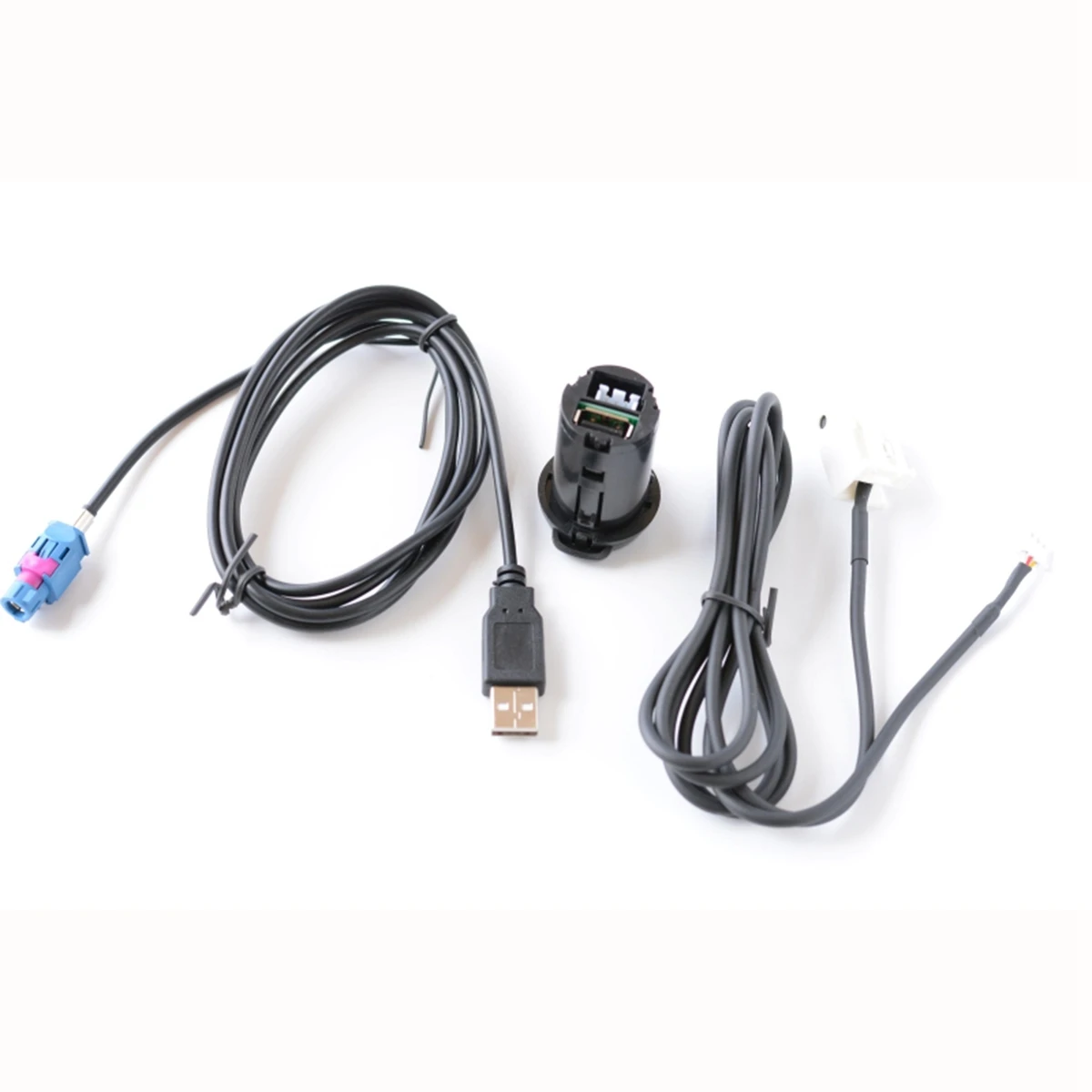 

#802E Biurlink RD43 RD45 Stereo USB AUX Audio Cable Adapter for Peugeot 307 407 308 408 508 3008 Citroen C4 Sega DS (Black)