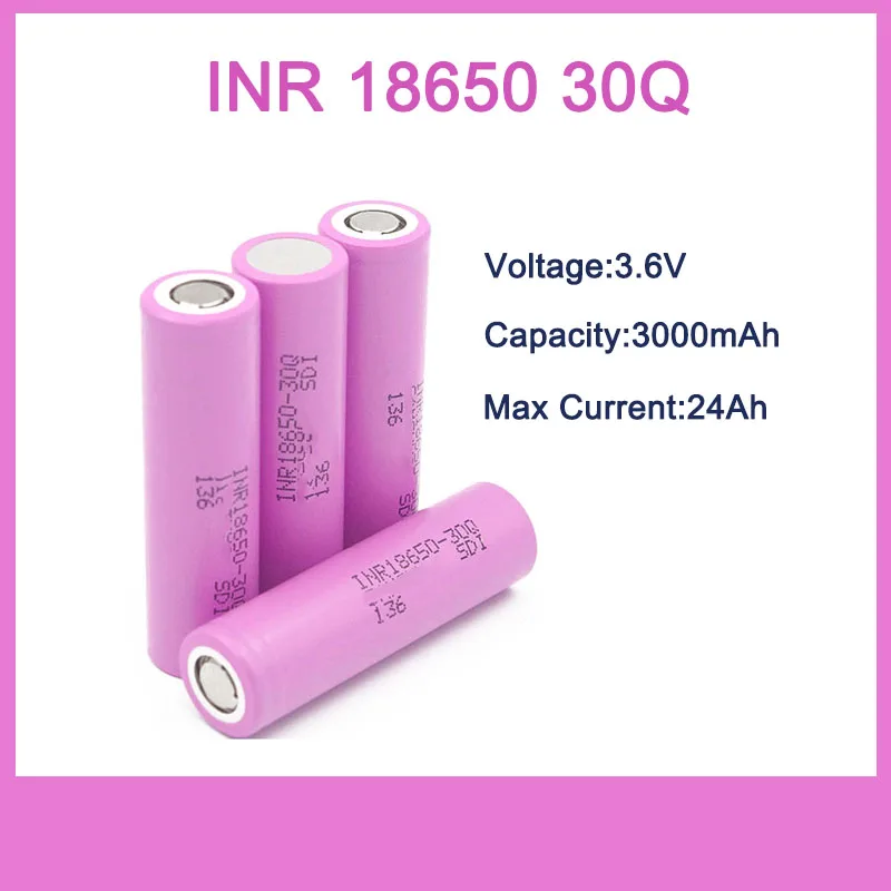 INR 18650 30Q 3.6V 3000mAh