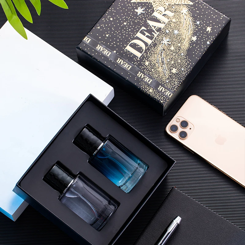 

Мужской парфюмерный подарочный набор Мужской парфюмерный рыцарь Синий парфюмерный набор Упевнесть Очаровательный синий дикий мужской парфюм Набор из двух предметов Прочный