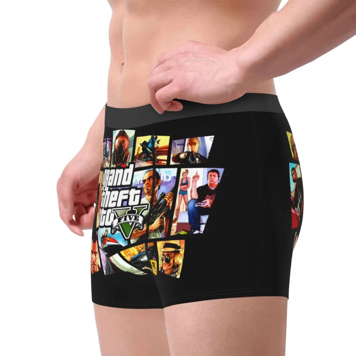 Custom Grand Theft Auto Adventure Game Underwear Men Breathable GTA Boxer Briefs Shorts Panties Soft Underpants For Homme