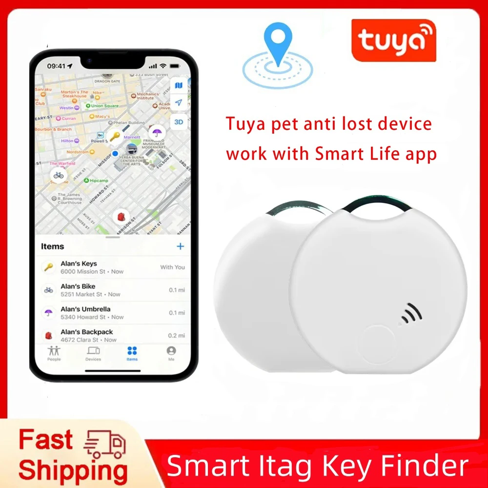 Tuya Bluetooth Smart Tag Anti-lost device Smart tracker Two-way Search Android IOS key Tracker Item locator work with Smart Llfe