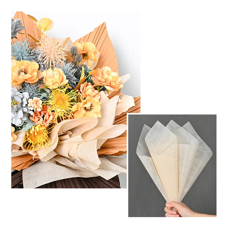 40Pcs Flower Packaging Paper Translucent Milk Cotton Lining For Florist Wrapping Bouquet Wedding Soft Colorful Decorative ﻿