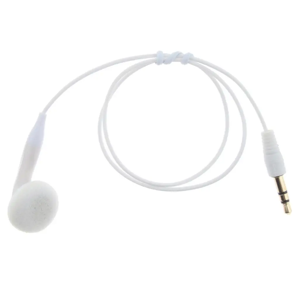 3.5mm Single Side Wired Earphone Earbuds Music Sport Earphone 45cm