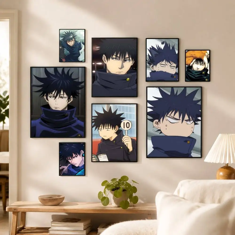 J-Jujutsu K-Kaisen Megumi Fushiguro Poster High Quality Dorm Living Room Aesthetic Wall Decoration Painting Stickers Gift