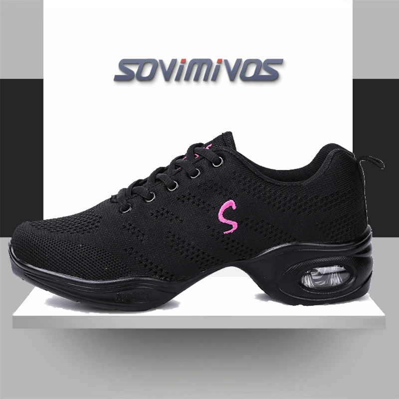 

Sports Feature Soft Outsole Breath Dance Shoes Sneakers For Woman Practice Shoes Modern Dance Jazz Shoes Feminino Zapatos EU 41