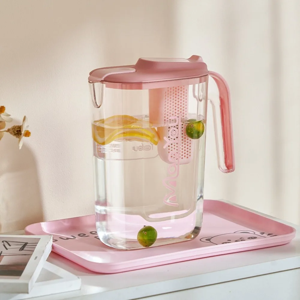 New 2200ml Cold Water Pitcher ABS With Tea Strainer Water Kettle Drop-resistant Large Capacity Water Bottle Summer