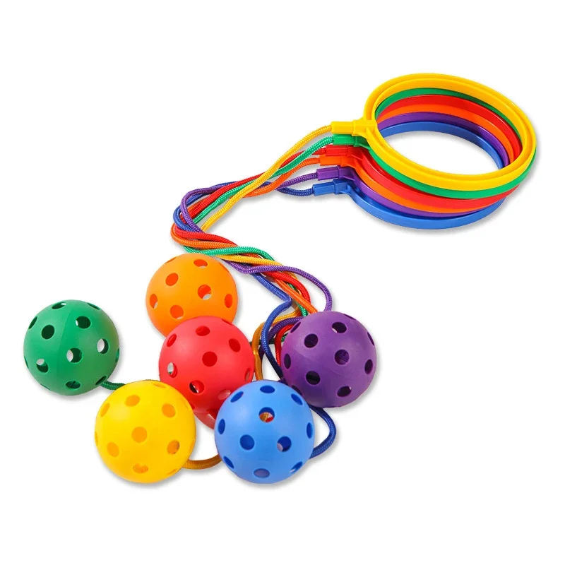 1pc Jumping ball children's one foot swinging ball fun sensory training coordination balance rotation game training equipment